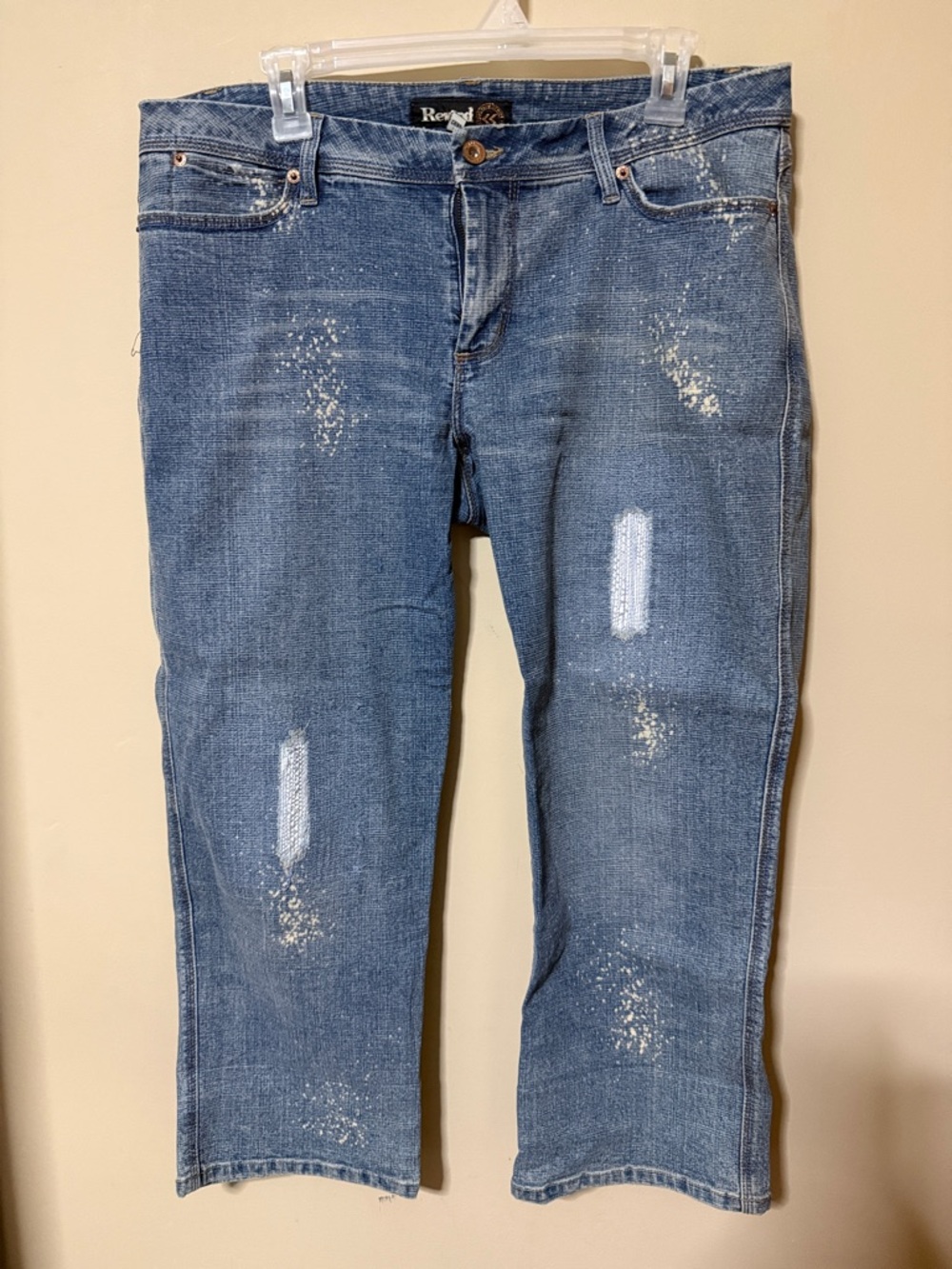 Rewind Women's Blue Ankle Cropped Jeans